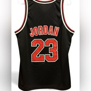 Vintage ‘93 Michael Jordan 23 Chicago Bulls Champion Black Jersey Sz 44 USA